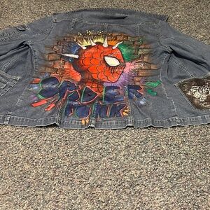 SO Jean Jacket with DIY Graphic Design (Spider-Punk)
